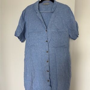 Everlane Linen Button-Up Shirt Dress